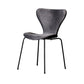 Modern Style Linen Fabric Dining Chairs Solid Back Armless Dining Single Chair Dark Gray Black Clearhalo ' kitchen&dining_furn' 'Dining Chairs' 'Dining Tables & Seating' 'dining_chair' 'furn' 'furn_dining_chair' 'Furniture' 'furniture_dining_chair' 'Kitchen & Dining Furniture' 'kitchen' 3910024