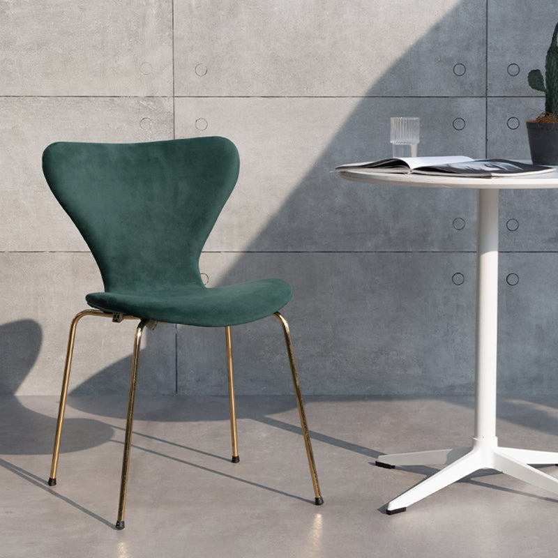 Modern Style Linen Fabric Dining Chairs Solid Back Armless Dining Single Chair Clearhalo ' kitchen&dining_furn' 'Dining Chairs' 'Dining Tables & Seating' 'dining_chair' 'furn' 'furn_dining_chair' 'Furniture' 'furniture_dining_chair' 'Kitchen & Dining Furniture' 'kitchen' 3910027