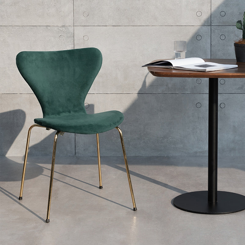 Modern Style Linen Fabric Dining Chairs Solid Back Armless Dining Single Chair Clearhalo ' kitchen&dining_furn' 'Dining Chairs' 'Dining Tables & Seating' 'dining_chair' 'furn' 'furn_dining_chair' 'Furniture' 'furniture_dining_chair' 'Kitchen & Dining Furniture' 'kitchen' 3910044