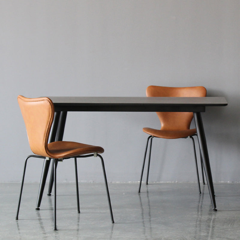 Modern Style Linen Fabric Dining Chairs Solid Back Armless Dining Single Chair Clearhalo ' kitchen&dining_furn' 'Dining Chairs' 'Dining Tables & Seating' 'dining_chair' 'furn' 'furn_dining_chair' 'Furniture' 'furniture_dining_chair' 'Kitchen & Dining Furniture' 'kitchen' 3910046