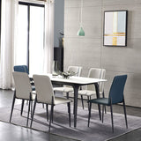 Scandinavian Style Solid Back Armless Dining Chairs Leather Upholstered Dining Chairs (Set of 2) Clearhalo ' kitchen&dining_furn' 'Dining Chairs' 'Dining Tables & Seating' 'dining_chair' 'furn' 'furn_dining_chair' 'Furniture' 'furniture_dining_chair' 'Kitchen & Dining Furniture' 'kitchen' 3910053