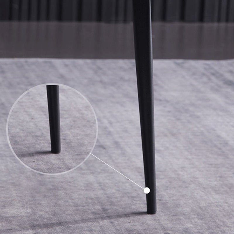 Scandinavian Style Solid Back Armless Dining Chairs Leather Upholstered Dining Chairs (Set of 2) Clearhalo ' kitchen&dining_furn' 'Dining Chairs' 'Dining Tables & Seating' 'dining_chair' 'furn' 'furn_dining_chair' 'Furniture' 'furniture_dining_chair' 'Kitchen & Dining Furniture' 'kitchen' 3910057