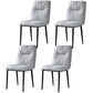 Contemporary Indoor-Outdoor Metal Dining Room Chairs Leather Dining Armless Chairs Light Gray 4 Piece Set Clearhalo ' kitchen&dining_furn' 'Dining Chairs' 'Dining Tables & Seating' 'dining_chair' 'furn' 'furn_dining_chair' 'Furniture' 'furniture_dining_chair' 'Kitchen & Dining Furniture' 'kitchen' 3910060
