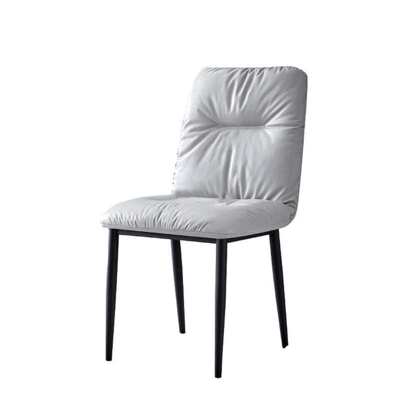 Contemporary Indoor-Outdoor Metal Dining Room Chairs Leather Dining Armless Chairs Clearhalo ' kitchen&dining_furn' 'Dining Chairs' 'Dining Tables & Seating' 'dining_chair' 'furn' 'furn_dining_chair' 'Furniture' 'furniture_dining_chair' 'Kitchen & Dining Furniture' 'kitchen' 3910068