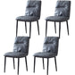 Contemporary Indoor-Outdoor Metal Dining Room Chairs Leather Dining Armless Chairs Dark Gray 4 Piece Set Clearhalo ' kitchen&dining_furn' 'Dining Chairs' 'Dining Tables & Seating' 'dining_chair' 'furn' 'furn_dining_chair' 'Furniture' 'furniture_dining_chair' 'Kitchen & Dining Furniture' 'kitchen' 3910071