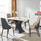 Contemporary Style Metal Chair Set Kitchen Solid Back Side Chairs (Set of 4) Clearhalo ' kitchen&dining_furn' 'Dining Chairs' 'Dining Tables & Seating' 'dining_chair' 'furn' 'furn_dining_chair' 'Furniture' 'furniture_dining_chair' 'Kitchen & Dining Furniture' 'kitchen' 3910089