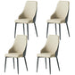 Contemporary Style Metal Chair Set Kitchen Solid Back Side Chairs (Set of 4) Light Gray Clearhalo ' kitchen&dining_furn' 'Dining Chairs' 'Dining Tables & Seating' 'dining_chair' 'furn' 'furn_dining_chair' 'Furniture' 'furniture_dining_chair' 'Kitchen & Dining Furniture' 'kitchen' 3910090
