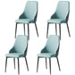 Contemporary Style Metal Chair Set Kitchen Solid Back Side Chairs (Set of 4) Gray-Blue Clearhalo ' kitchen&dining_furn' 'Dining Chairs' 'Dining Tables & Seating' 'dining_chair' 'furn' 'furn_dining_chair' 'Furniture' 'furniture_dining_chair' 'Kitchen & Dining Furniture' 'kitchen' 3910092