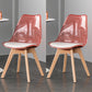 Scandinavian Style Leather Dining Chairs Solid Back Chairs with Wooden Legs Red Set of 2 Clearhalo ' kitchen&dining_furn' 'Dining Chairs' 'Dining Tables & Seating' 'dining_chair' 'Furniture' 'furniture_dining_chair' 'Kitchen & Dining Furniture' 'kitchen' 3910112