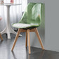 Scandinavian Style Leather Dining Chairs Solid Back Chairs with Wooden Legs Green 1 Piece Clearhalo ' kitchen&dining_furn' 'Dining Chairs' 'Dining Tables & Seating' 'dining_chair' 'Furniture' 'furniture_dining_chair' 'Kitchen & Dining Furniture' 'kitchen' 3910115