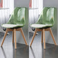 Scandinavian Style Leather Dining Chairs Solid Back Chairs with Wooden Legs Green Set of 2 Clearhalo ' kitchen&dining_furn' 'Dining Chairs' 'Dining Tables & Seating' 'dining_chair' 'Furniture' 'furniture_dining_chair' 'Kitchen & Dining Furniture' 'kitchen' 3910117