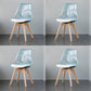 Scandinavian Style Leather Dining Chairs Solid Back Chairs with Wooden Legs Blue Set of 4 Clearhalo ' kitchen&dining_furn' 'Dining Chairs' 'Dining Tables & Seating' 'dining_chair' 'Furniture' 'furniture_dining_chair' 'Kitchen & Dining Furniture' 'kitchen' 3910119