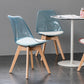 Scandinavian Style Leather Dining Chairs Solid Back Chairs with Wooden Legs Clearhalo ' kitchen&dining_furn' 'Dining Chairs' 'Dining Tables & Seating' 'dining_chair' 'Furniture' 'furniture_dining_chair' 'Kitchen & Dining Furniture' 'kitchen' 3910122