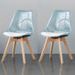 Scandinavian Style Leather Dining Chairs Solid Back Chairs with Wooden Legs Blue Set of 2 Clearhalo ' kitchen&dining_furn' 'Dining Chairs' 'Dining Tables & Seating' 'dining_chair' 'Furniture' 'furniture_dining_chair' 'Kitchen & Dining Furniture' 'kitchen' 3910123