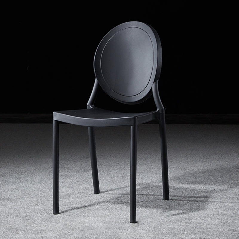 Modern Style Plastic Dining Chair Open Back Dining Stackable Side Chairs for Kitchen Black 1 Piece Clearhalo ' kitchen&dining_furn' 'Dining Chairs' 'Dining Tables & Seating' 'dining_chair' 'furn' 'furn_dining_chair' 'Furniture' 'furniture_dining_chair' 'Kitchen & Dining Furniture' 'kitchen' 3910129