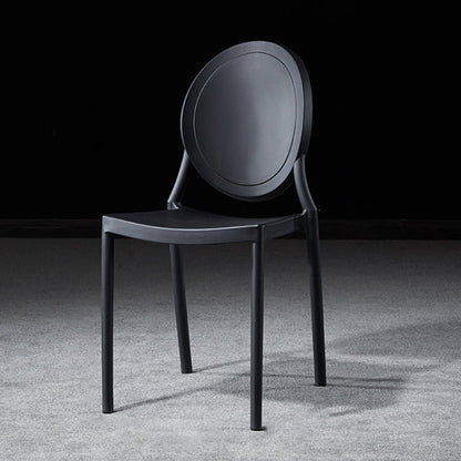 Modern Style Plastic Dining Chair Open Back Dining Stackable Side Chairs for Kitchen Black 1 Piece Clearhalo ' kitchen&dining_furn' 'Dining Chairs' 'Dining Tables & Seating' 'dining_chair' 'furn' 'furn_dining_chair' 'Furniture' 'furniture_dining_chair' 'Kitchen & Dining Furniture' 'kitchen' 3910129