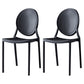 Modern Style Plastic Dining Chair Open Back Dining Stackable Side Chairs for Kitchen Black 2 Piece Set Clearhalo ' kitchen&dining_furn' 'Dining Chairs' 'Dining Tables & Seating' 'dining_chair' 'furn' 'furn_dining_chair' 'Furniture' 'furniture_dining_chair' 'Kitchen & Dining Furniture' 'kitchen' 3910131
