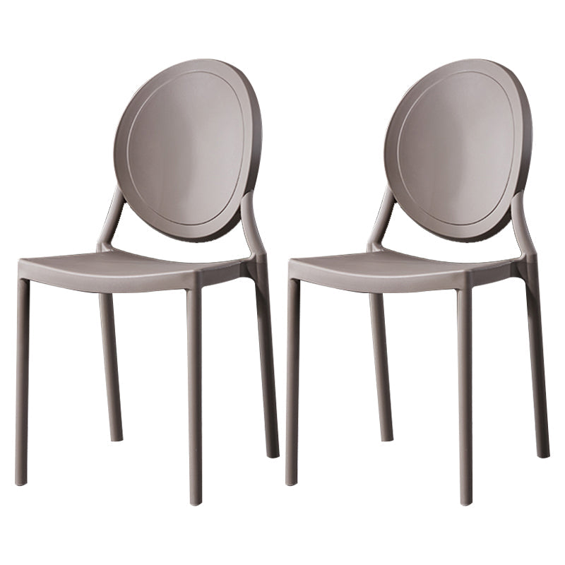 Modern Style Plastic Dining Chair Open Back Dining Stackable Side Chairs for Kitchen Dark Gray 2 Piece Set Clearhalo ' kitchen&dining_furn' 'Dining Chairs' 'Dining Tables & Seating' 'dining_chair' 'furn' 'furn_dining_chair' 'Furniture' 'furniture_dining_chair' 'Kitchen & Dining Furniture' 'kitchen' 3910137