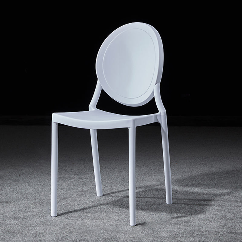 Modern Style Plastic Dining Chair Open Back Dining Stackable Side Chairs for Kitchen White 1 Piece Clearhalo ' kitchen&dining_furn' 'Dining Chairs' 'Dining Tables & Seating' 'dining_chair' 'furn' 'furn_dining_chair' 'Furniture' 'furniture_dining_chair' 'Kitchen & Dining Furniture' 'kitchen' 3910141