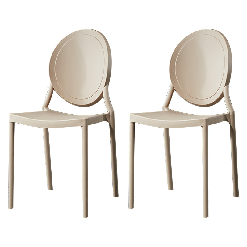 Modern Style Plastic Dining Chair Open Back Dining Stackable Side Chairs for Kitchen Khaki 2 Piece Set Clearhalo ' kitchen&dining_furn' 'Dining Chairs' 'Dining Tables & Seating' 'dining_chair' 'furn' 'furn_dining_chair' 'Furniture' 'furniture_dining_chair' 'Kitchen & Dining Furniture' 'kitchen' 3910150