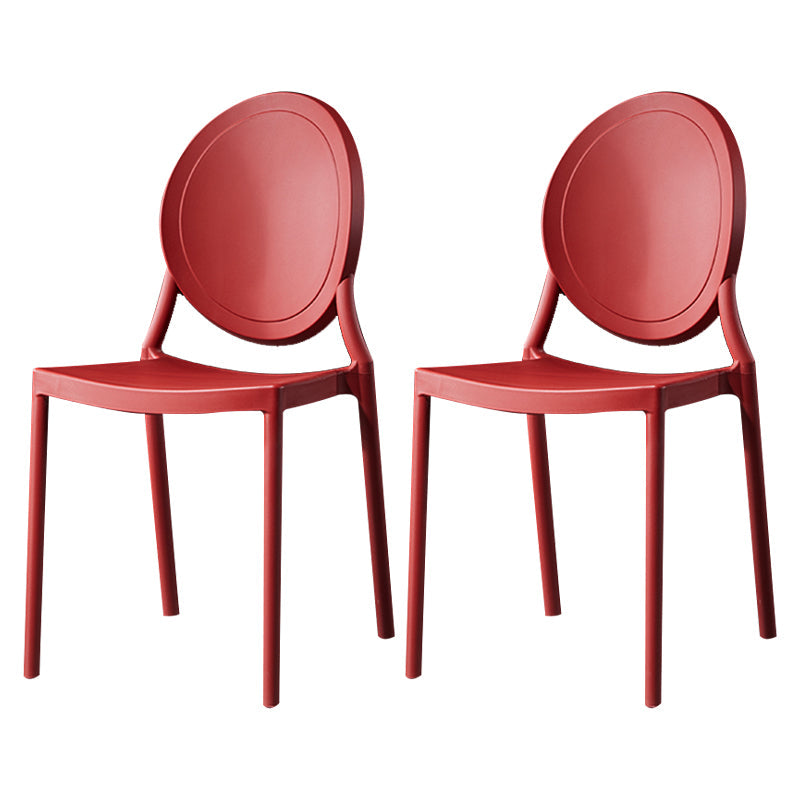Modern Style Plastic Dining Chair Open Back Dining Stackable Side Chairs for Kitchen Burgundy 2 Piece Set Clearhalo ' kitchen&dining_furn' 'Dining Chairs' 'Dining Tables & Seating' 'dining_chair' 'furn' 'furn_dining_chair' 'Furniture' 'furniture_dining_chair' 'Kitchen & Dining Furniture' 'kitchen' 3910153