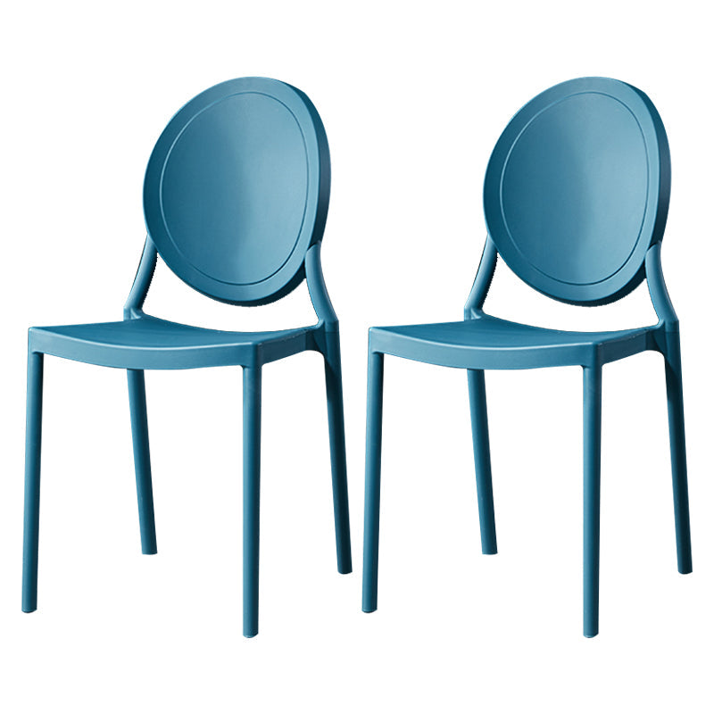 Modern Style Plastic Dining Chair Open Back Dining Stackable Side Chairs for Kitchen Peacock Blue 2 Piece Set Clearhalo ' kitchen&dining_furn' 'Dining Chairs' 'Dining Tables & Seating' 'dining_chair' 'furn' 'furn_dining_chair' 'Furniture' 'furniture_dining_chair' 'Kitchen & Dining Furniture' 'kitchen' 3910159