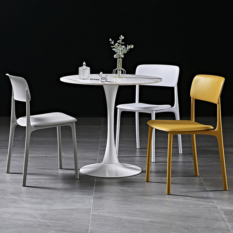 Modern Style Plastic Dining Chairs Open Back Dining Stackable Side Chairs for Kitchen Clearhalo ' kitchen&dining_furn' 'Dining Chairs' 'Dining Tables & Seating' 'dining_chair' 'furn' 'furn_dining_chair' 'Furniture' 'furniture_dining_chair' 'Kitchen & Dining Furniture' 'kitchen' 3910162