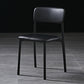 Modern Style Plastic Dining Chairs Open Back Dining Stackable Side Chairs for Kitchen Black Faux Leather 1 Piece Clearhalo ' kitchen&dining_furn' 'Dining Chairs' 'Dining Tables & Seating' 'dining_chair' 'furn' 'furn_dining_chair' 'Furniture' 'furniture_dining_chair' 'Kitchen & Dining Furniture' 'kitchen' 3910163