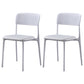Modern Style Plastic Dining Chairs Open Back Dining Stackable Side Chairs for Kitchen White Faux Leather 2 Piece Set Clearhalo ' kitchen&dining_furn' 'Dining Chairs' 'Dining Tables & Seating' 'dining_chair' 'furn' 'furn_dining_chair' 'Furniture' 'furniture_dining_chair' 'Kitchen & Dining Furniture' 'kitchen' 3910176