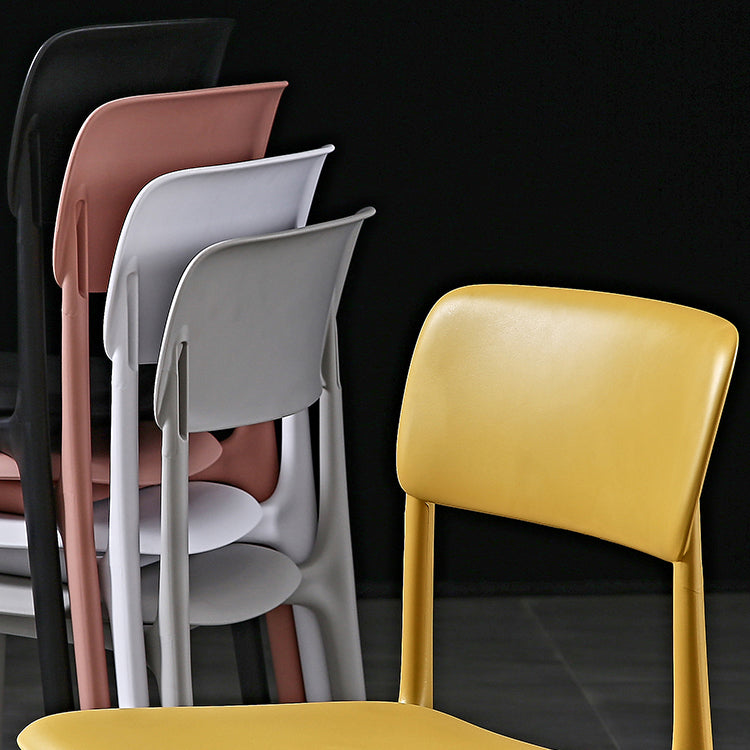 Modern Style Plastic Dining Chairs Open Back Dining Stackable Side Chairs for Kitchen Clearhalo ' kitchen&dining_furn' 'Dining Chairs' 'Dining Tables & Seating' 'dining_chair' 'furn' 'furn_dining_chair' 'Furniture' 'furniture_dining_chair' 'Kitchen & Dining Furniture' 'kitchen' 3910180