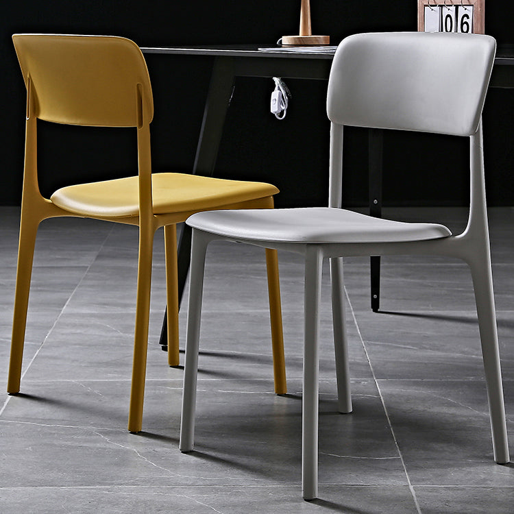 Modern Style Plastic Dining Chairs Open Back Dining Stackable Side Chairs for Kitchen Clearhalo ' kitchen&dining_furn' 'Dining Chairs' 'Dining Tables & Seating' 'dining_chair' 'furn' 'furn_dining_chair' 'Furniture' 'furniture_dining_chair' 'Kitchen & Dining Furniture' 'kitchen' 3910182