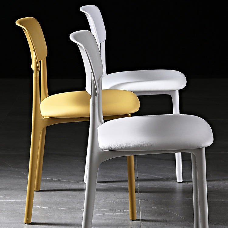 Modern Style Plastic Dining Chairs Open Back Dining Stackable Side Chairs for Kitchen Clearhalo ' kitchen&dining_furn' 'Dining Chairs' 'Dining Tables & Seating' 'dining_chair' 'furn' 'furn_dining_chair' 'Furniture' 'furniture_dining_chair' 'Kitchen & Dining Furniture' 'kitchen' 3910185