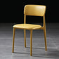 Modern Style Plastic Dining Chairs Open Back Dining Stackable Side Chairs for Kitchen Yellow Faux Leather 1 Piece Clearhalo ' kitchen&dining_furn' 'Dining Chairs' 'Dining Tables & Seating' 'dining_chair' 'furn' 'furn_dining_chair' 'Furniture' 'furniture_dining_chair' 'Kitchen & Dining Furniture' 'kitchen' 3910186