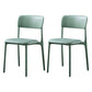 Modern Style Plastic Dining Chairs Open Back Dining Stackable Side Chairs for Kitchen Green Faux Leather 2 Piece Set Clearhalo ' kitchen&dining_furn' 'Dining Chairs' 'Dining Tables & Seating' 'dining_chair' 'furn' 'furn_dining_chair' 'Furniture' 'furniture_dining_chair' 'Kitchen & Dining Furniture' 'kitchen' 3910190