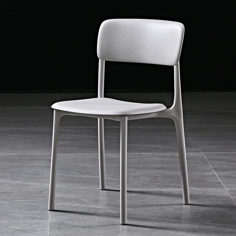 Modern Style Plastic Dining Chairs Open Back Dining Stackable Side Chairs for Kitchen Grey Plastic & Acrylic 1 Piece Clearhalo ' kitchen&dining_furn' 'Dining Chairs' 'Dining Tables & Seating' 'dining_chair' 'furn' 'furn_dining_chair' 'Furniture' 'furniture_dining_chair' 'Kitchen & Dining Furniture' 'kitchen' 3910195