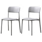 Modern Style Plastic Dining Chairs Open Back Dining Stackable Side Chairs for Kitchen Grey Plastic & Acrylic 2 Piece Set Clearhalo ' kitchen&dining_furn' 'Dining Chairs' 'Dining Tables & Seating' 'dining_chair' 'furn' 'furn_dining_chair' 'Furniture' 'furniture_dining_chair' 'Kitchen & Dining Furniture' 'kitchen' 3910196
