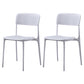 Modern Style Plastic Dining Chairs Open Back Dining Stackable Side Chairs for Kitchen White Plastic & Acrylic 2 Piece Set Clearhalo ' kitchen&dining_furn' 'Dining Chairs' 'Dining Tables & Seating' 'dining_chair' 'furn' 'furn_dining_chair' 'Furniture' 'furniture_dining_chair' 'Kitchen & Dining Furniture' 'kitchen' 3910199