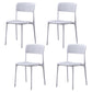 Modern Style Plastic Dining Chairs Open Back Dining Stackable Side Chairs for Kitchen White Plastic & Acrylic 4 Piece Set Clearhalo ' kitchen&dining_furn' 'Dining Chairs' 'Dining Tables & Seating' 'dining_chair' 'furn' 'furn_dining_chair' 'Furniture' 'furniture_dining_chair' 'Kitchen & Dining Furniture' 'kitchen' 3910200
