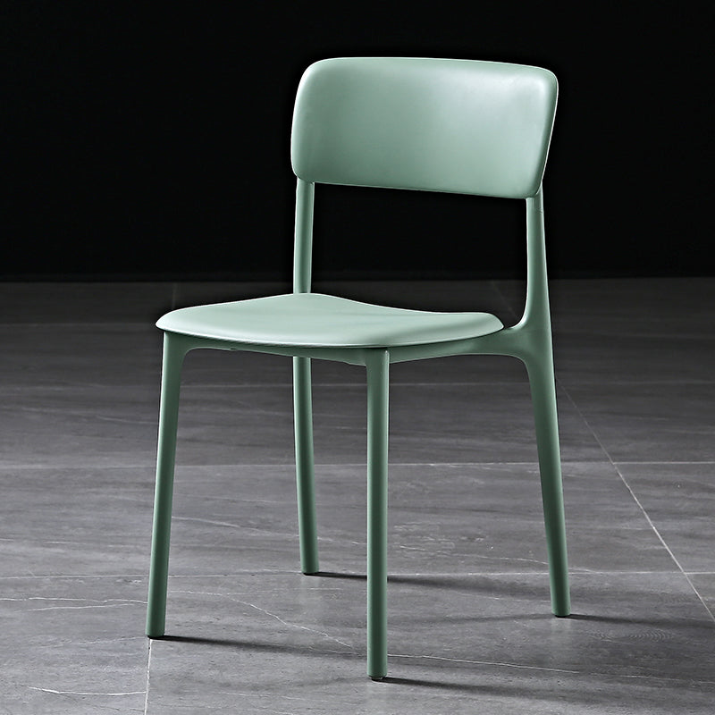 Modern Style Plastic Dining Chairs Open Back Dining Stackable Side Chairs for Kitchen Green Plastic & Acrylic 1 Piece Clearhalo ' kitchen&dining_furn' 'Dining Chairs' 'Dining Tables & Seating' 'dining_chair' 'furn' 'furn_dining_chair' 'Furniture' 'furniture_dining_chair' 'Kitchen & Dining Furniture' 'kitchen' 3910207