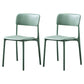 Modern Style Plastic Dining Chairs Open Back Dining Stackable Side Chairs for Kitchen Green Plastic & Acrylic 2 Piece Set Clearhalo ' kitchen&dining_furn' 'Dining Chairs' 'Dining Tables & Seating' 'dining_chair' 'furn' 'furn_dining_chair' 'Furniture' 'furniture_dining_chair' 'Kitchen & Dining Furniture' 'kitchen' 3910208