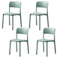 Modern Style Plastic Dining Chairs Open Back Dining Stackable Side Chairs for Kitchen Green Plastic & Acrylic 4 Piece Set Clearhalo ' kitchen&dining_furn' 'Dining Chairs' 'Dining Tables & Seating' 'dining_chair' 'furn' 'furn_dining_chair' 'Furniture' 'furniture_dining_chair' 'Kitchen & Dining Furniture' 'kitchen' 3910209