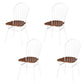 Contemporary Style Metal Dining Room Chairs Windsor Back Armless Chairs for Kitchen (Set of 4) White Clearhalo ' kitchen&dining_furn' 'Dining Chairs' 'Dining Tables & Seating' 'dining_chair' 'furn' 'furn_dining_chair' 'Furniture' 'furniture_dining_chair' 'Kitchen & Dining Furniture' 'kitchen' 3910213