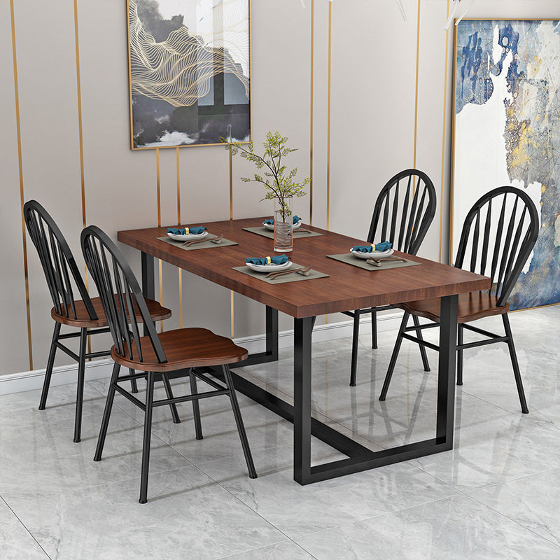 Contemporary Style Metal Dining Room Chairs Windsor Back Armless Chairs for Kitchen (Set of 4) Clearhalo ' kitchen&dining_furn' 'Dining Chairs' 'Dining Tables & Seating' 'dining_chair' 'furn' 'furn_dining_chair' 'Furniture' 'furniture_dining_chair' 'Kitchen & Dining Furniture' 'kitchen' 3910214
