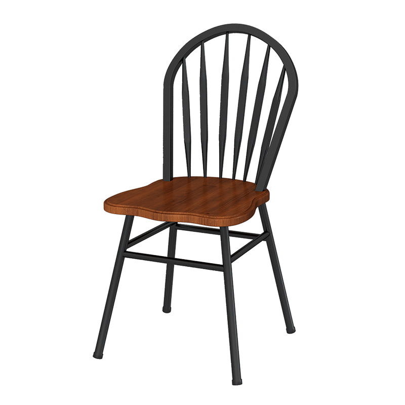 Contemporary Style Metal Dining Room Chairs Windsor Back Armless Chairs for Kitchen (Set of 4) Clearhalo ' kitchen&dining_furn' 'Dining Chairs' 'Dining Tables & Seating' 'dining_chair' 'furn' 'furn_dining_chair' 'Furniture' 'furniture_dining_chair' 'Kitchen & Dining Furniture' 'kitchen' 3910220