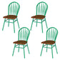 Contemporary Style Metal Dining Room Chairs Windsor Back Armless Chairs for Kitchen (Set of 4) Green Clearhalo ' kitchen&dining_furn' 'Dining Chairs' 'Dining Tables & Seating' 'dining_chair' 'furn' 'furn_dining_chair' 'Furniture' 'furniture_dining_chair' 'Kitchen & Dining Furniture' 'kitchen' 3910221