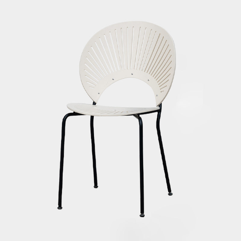 Contemporary Style Metal Dining Room Chair Open Back Armless Single Chair for Kitchen White Black Clearhalo ' kitchen&dining_furn' 'Dining Chairs' 'Dining Tables & Seating' 'dining_chair' 'furn' 'furn_dining_chair' 'Furniture' 'furniture_dining_chair' 'Kitchen & Dining Furniture' 'kitchen' 3910229