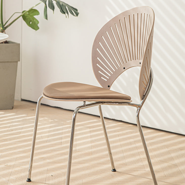 Contemporary Style Metal Dining Room Chair Open Back Armless Single Chair for Kitchen Clearhalo ' kitchen&dining_furn' 'Dining Chairs' 'Dining Tables & Seating' 'dining_chair' 'furn' 'furn_dining_chair' 'Furniture' 'furniture_dining_chair' 'Kitchen & Dining Furniture' 'kitchen' 3910231