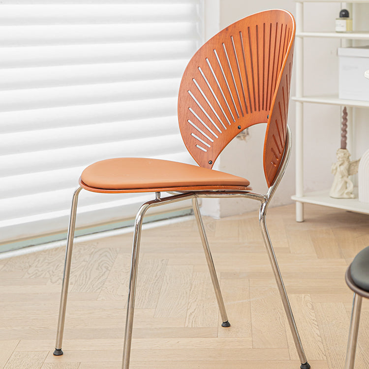 Contemporary Style Metal Dining Room Chair Open Back Armless Single Chair for Kitchen Clearhalo ' kitchen&dining_furn' 'Dining Chairs' 'Dining Tables & Seating' 'dining_chair' 'furn' 'furn_dining_chair' 'Furniture' 'furniture_dining_chair' 'Kitchen & Dining Furniture' 'kitchen' 3910232