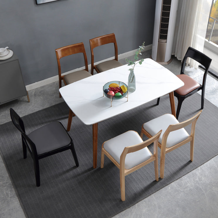 Modern Wooden Dining Chairs Open Back Dining Side Armless Chair for Kitchen Clearhalo ' kitchen&dining_furn' 'Dining Chairs' 'Dining Tables & Seating' 'dining_chair' 'furn' 'furn_dining_chair' 'Furniture' 'furniture_dining_chair' 'Kitchen & Dining Furniture' 'kitchen' 3910251