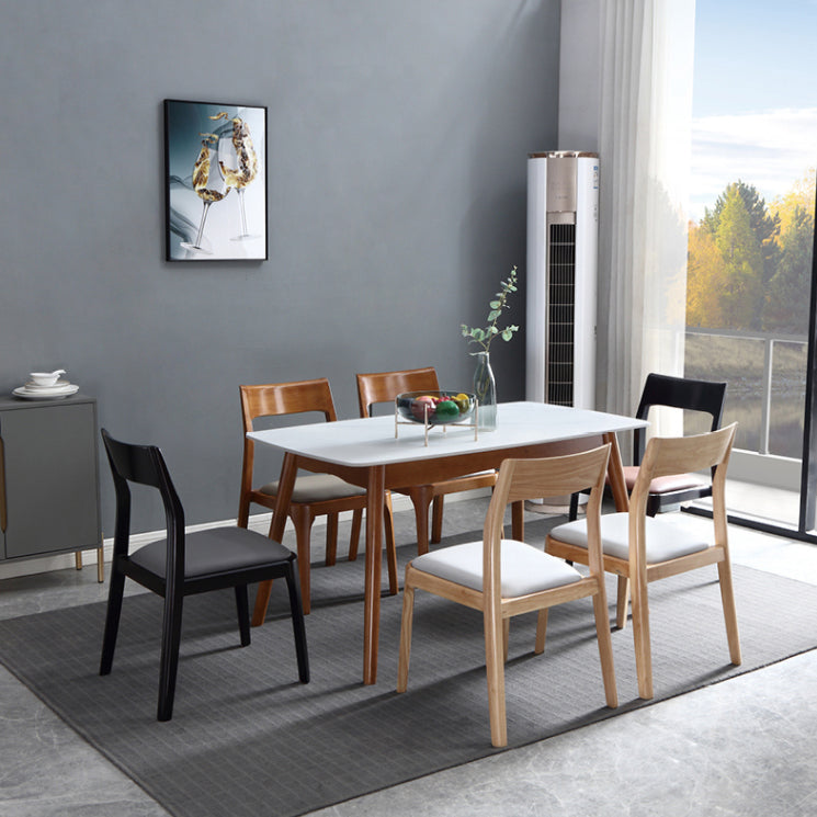 Modern Wooden Dining Chairs Open Back Dining Side Armless Chair for Kitchen Clearhalo ' kitchen&dining_furn' 'Dining Chairs' 'Dining Tables & Seating' 'dining_chair' 'furn' 'furn_dining_chair' 'Furniture' 'furniture_dining_chair' 'Kitchen & Dining Furniture' 'kitchen' 3910253